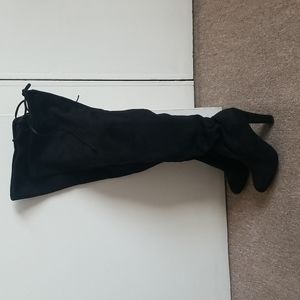 Christian Siriano suede thigh high boots